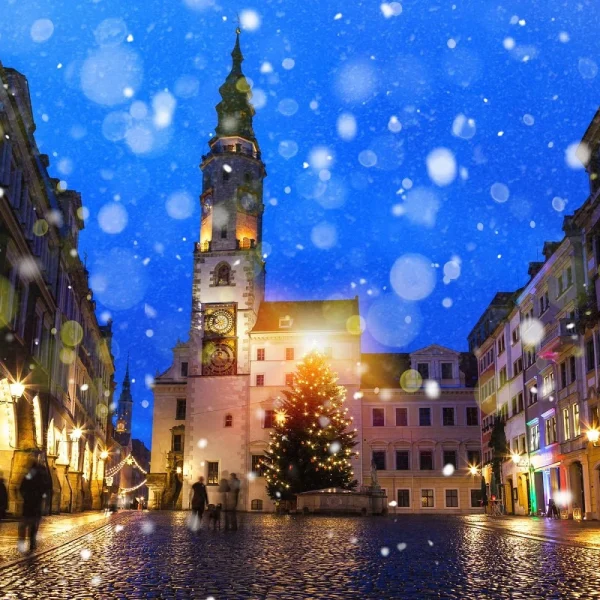 Jahreswechsel am Berg Oybin im Zittauer Gebirge: Görlitz