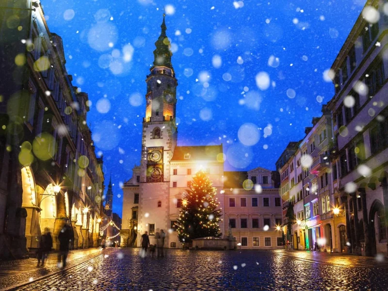 Jahreswechsel am Berg Oybin im Zittauer Gebirge: Görlitz