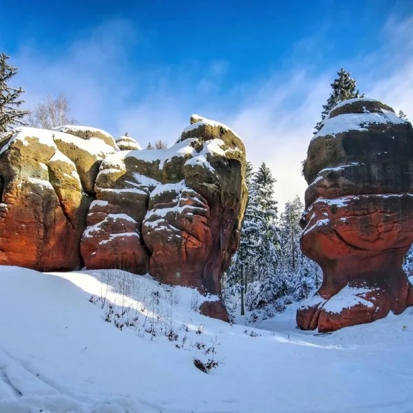 Weihnachten am Berg Oybin in der Oberlausitz