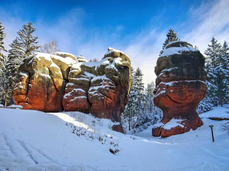 Weihnachten am Berg Oybin in der Oberlausitz