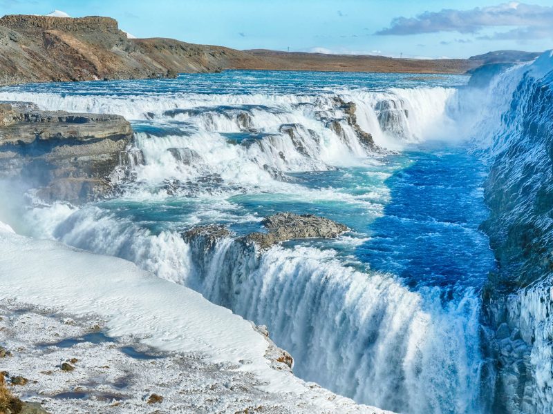 Flugreise Ein isländischer Traum - Einzigartige Aussicht am Gullfoss im Süden Islands