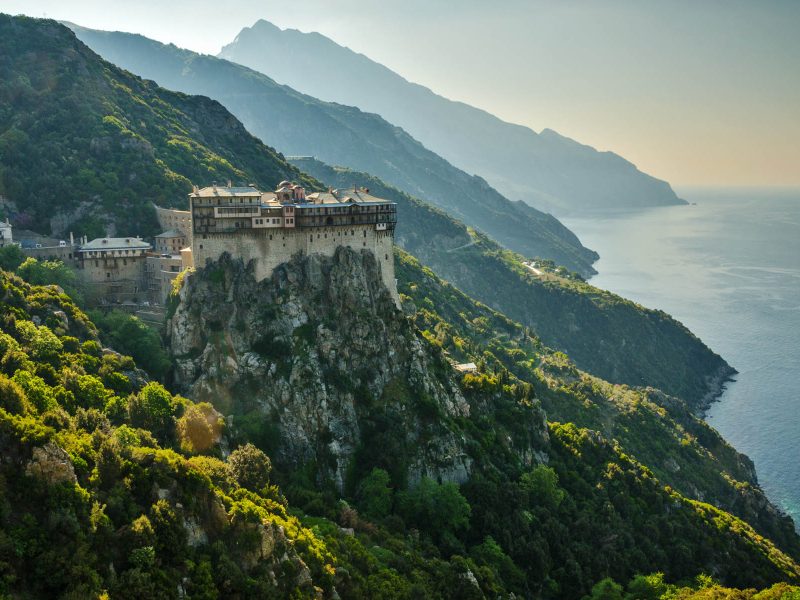 Flugreise Von Thessaloniki zur Halbinsel Chalkidiki - Der Berg Athos, autonome griechische Republik der Mönche