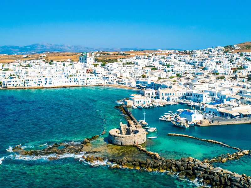 Flugreise Von Thessaloniki zur Halbinsel Chalkidiki - Hafen von Naousa