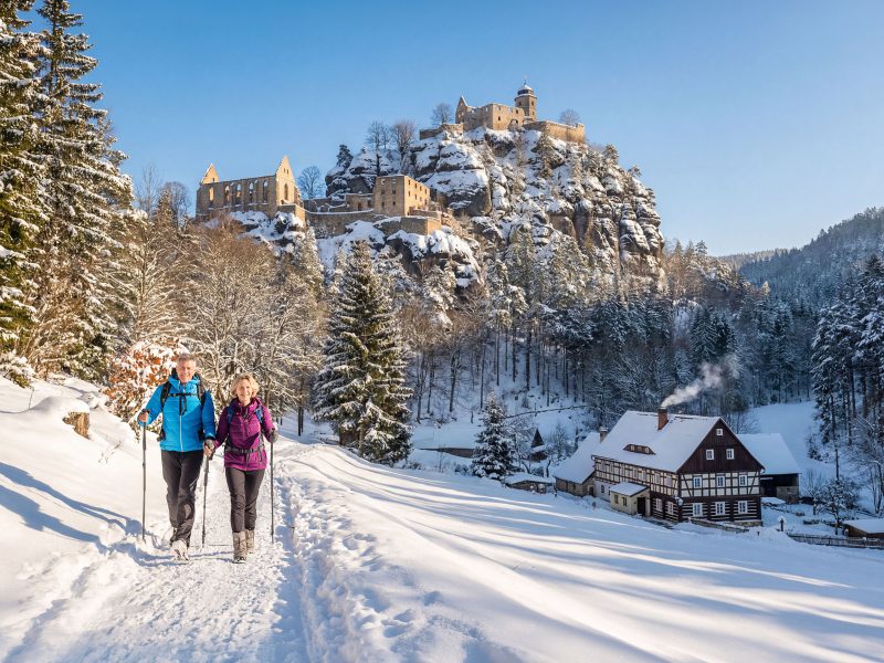 Weihnachten am Berg Oybin in der Oberlausitz