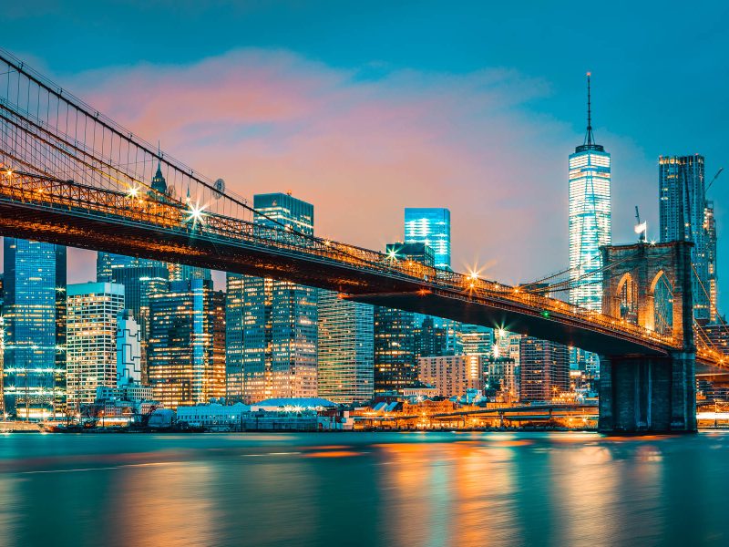 Flugreise New York erleben - New York bei Nacht