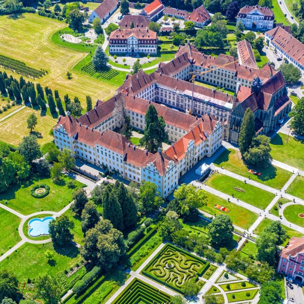 Klosteranlage Schloss Salem aus der Vogelperspektive