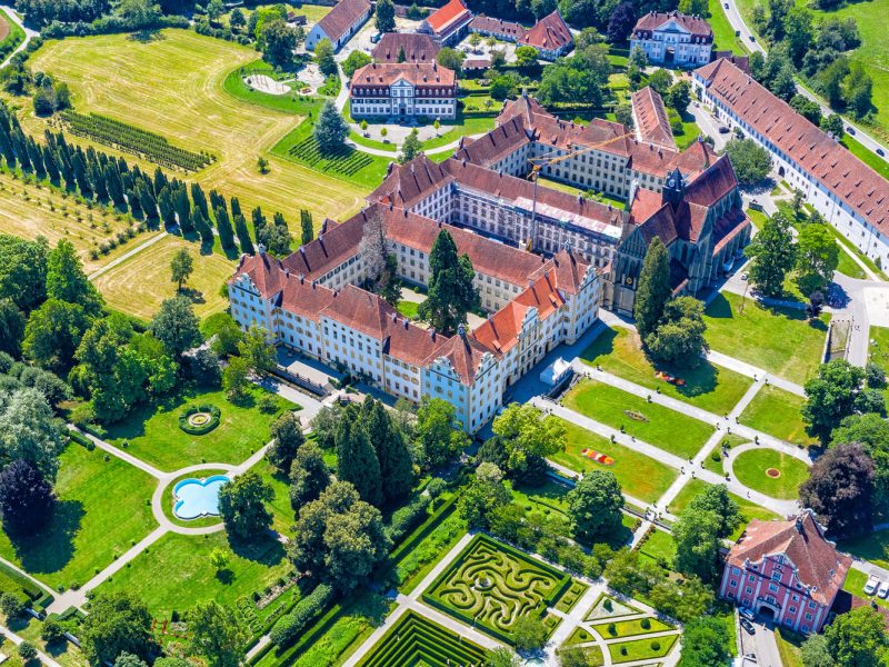 Klosteranlage Schloss Salem aus der Vogelperspektive