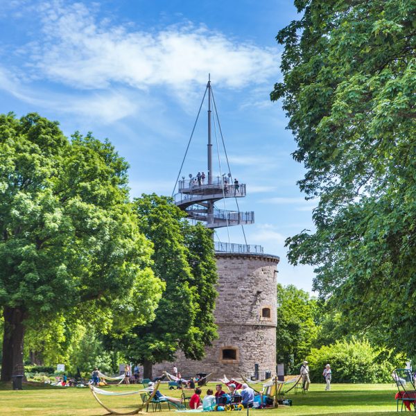 Tagesfahrt egapark in Erfurt - Blick auf den Aussichtsturm © egapark Erfurt gGmbH Ch. Fischer